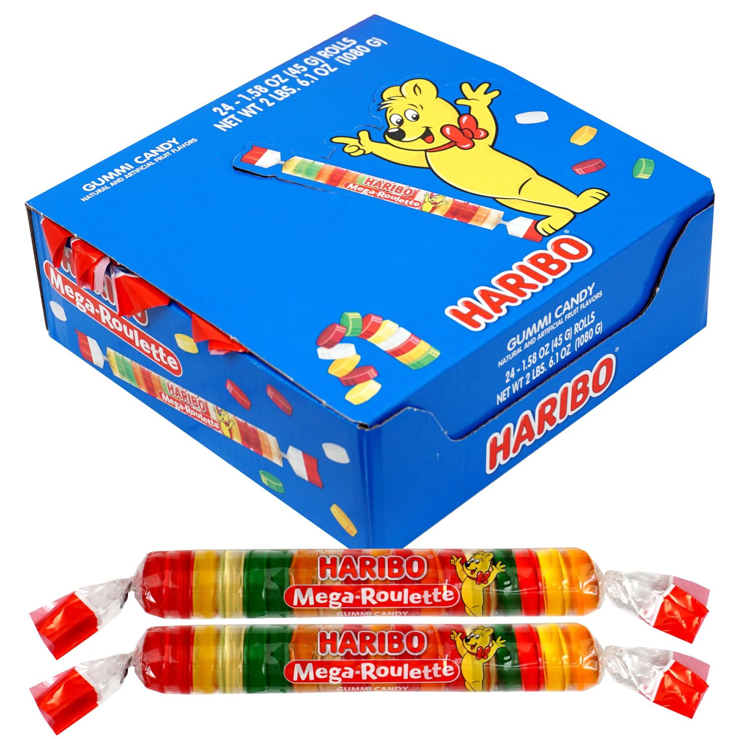 Mega-Roulette Gummi Candy, 1.58 oz Box (Pack of 24)