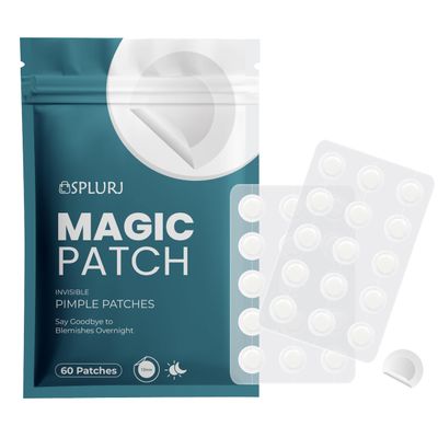 MAGIC PATCH - Pimple Patches - Invisible Fast-Acting Acne Spot Care for Face &amp; Body - Skin Care Patch for Treating Pimples, Blackheads &amp; Zits - Vegan Hydrocolloid - 60 Pore Patches - By SPLURJ