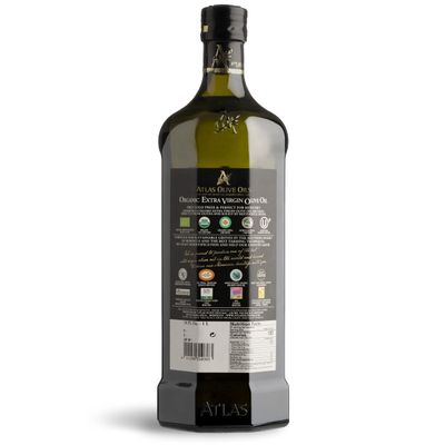 Atlas 1 LT Cold Press Extra Virgin Olive Oil with Polyphenol Rich from Morocco Newly Harvested Unprocessed from One Single Family Farm Moroccan Organic EVOO Trusted by Michelin Star Chefs