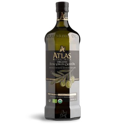 Atlas 1 LT Cold Press Extra Virgin Olive Oil with Polyphenol Rich from Morocco Newly Harvested Unprocessed from One Single Family Farm Moroccan Organic EVOO Trusted by Michelin Star Chefs