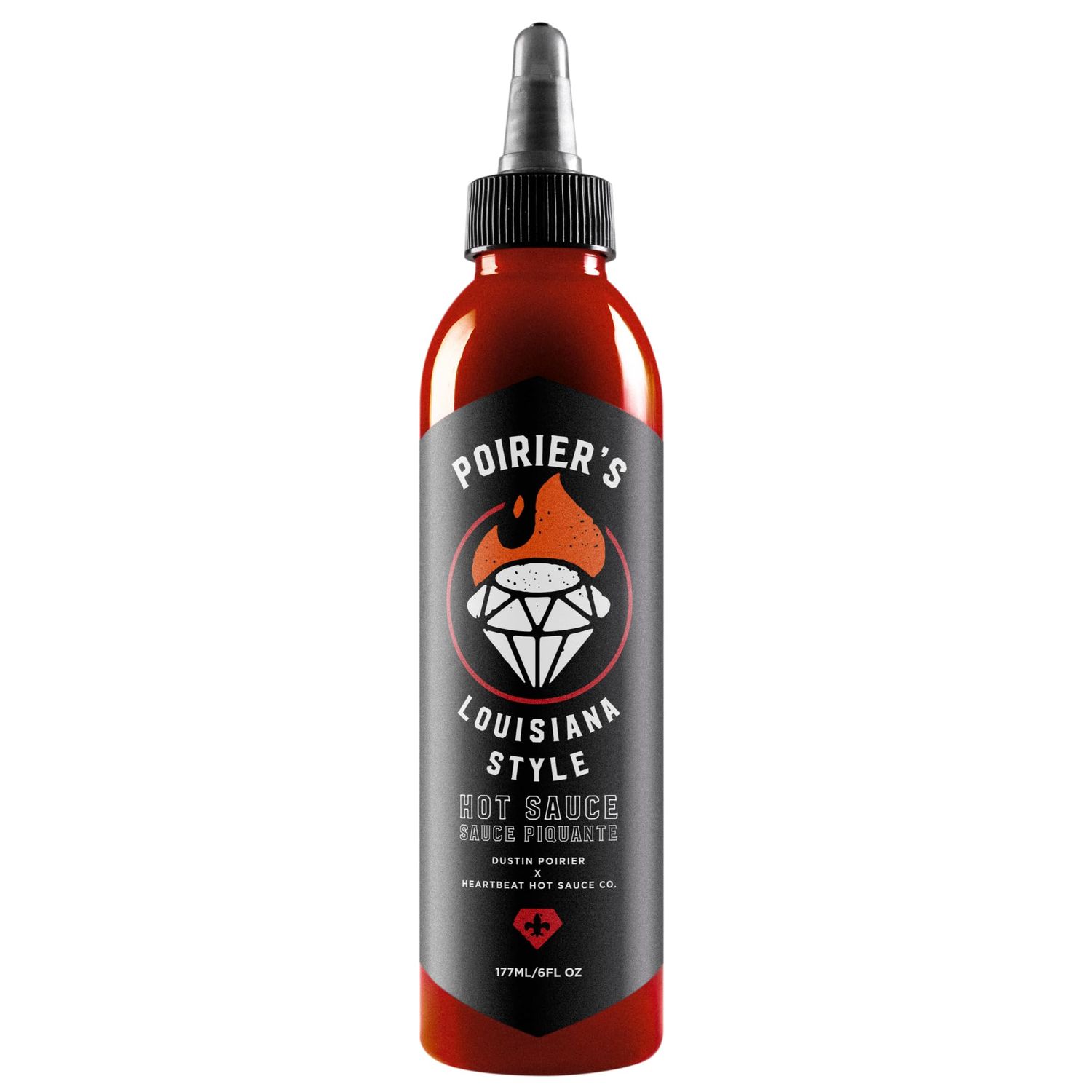 Heartbeat Hot Sauce Poirier&#39;s Louisiana Style Hot Sauce, 177 ML