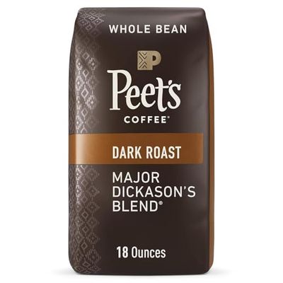 Peet&#39;s Coffee, Dark Roast Whole Bean Coffee - Major Dickason&#39;s Blend 18 Ounce Bag