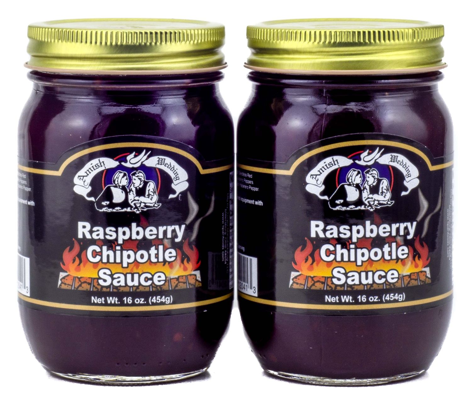 Amish Wedding Raspberry Chipotle Sauce Hot Spicy Sweet Flavor Pack of 2
