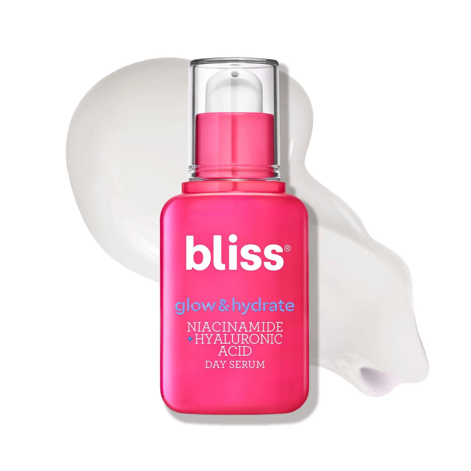 Bliss Glow &amp; Hydrate Serum Niacinamide Hyaluronic Acid Improves Dullness, Hydrates, Replenishes, &amp; Defends Skin Lightweight &amp; Clean Vegan &amp; Cruelty-Free 1 Fl Oz
