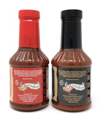 Charlie Vergos Rendezvous - Original and Hot BBQ Sauce Combo Pack (1lb 2oz (510g) Each)