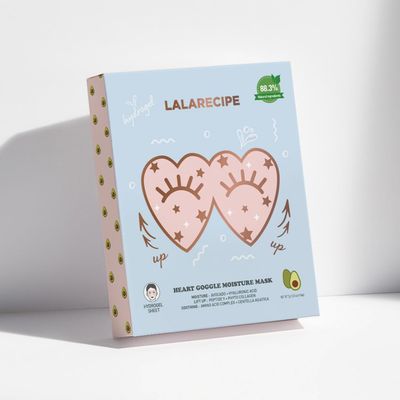 LALARECIPE Heart Goggle Moisture Eye Mask - Hydrating &amp; Cooling Hydrogel Patches with 8-Hyaluronic Acid, Avocado &amp; Collagen - Korean Skincare for Dry &amp; Sensitive Skin (Pack of 10)