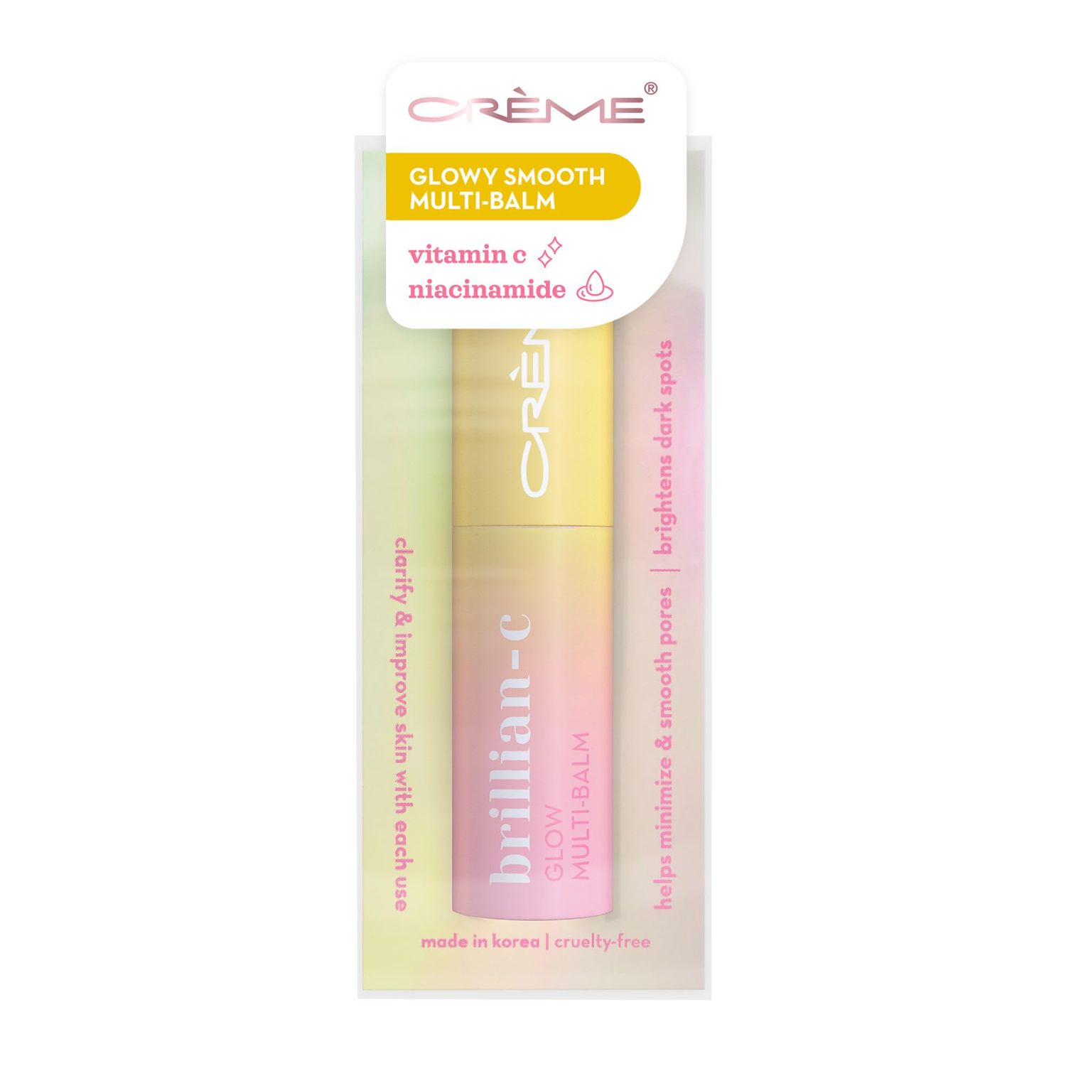 The Crme Shop BRILLIAN-C Glow Multi-Balm - Makeup Primer, Moisturizer &amp; Lip Balm - Made in Korea - Vitamin C Balm Stick
