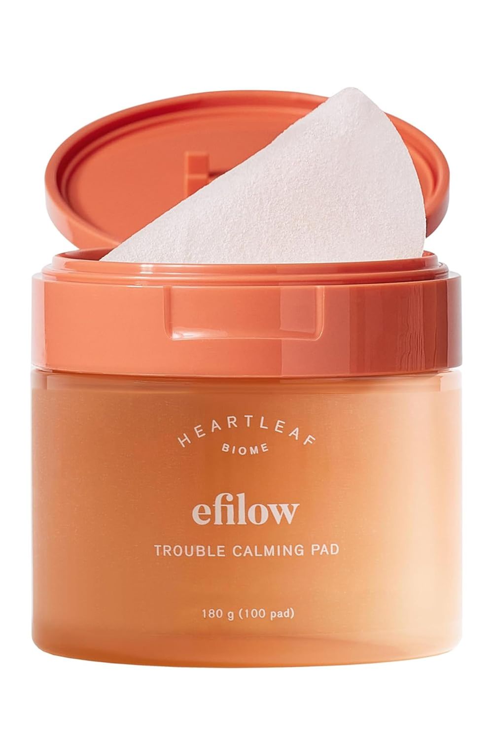 EFILOW Heartleaf Biome Trouble Calming Pad 100 Sheets Soothing Cleansing Pads for Face Redness and Sensitivity Pure &amp; Refreshing Korean Face Pads