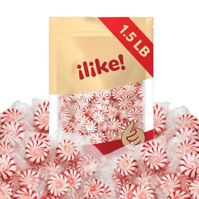 Peppermint Pinwheel Starlight Mints 1.5-Pound Pack Hard Candy, Individually Wrapped (About 140 Pieces)