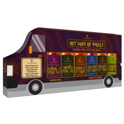 Hot Sauce Gift Sets - Hot Sauce Variety Pack, Hot Sauce Gift Sets For Men Gourmet Food Gifts Street Food, Chilli Van, Buffalo, Sriracha, Chilli, BBQHot Sauce Sampler Food Gifts, Hot Sauce Gift Set