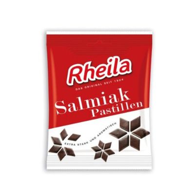 Rheila Salmiak Pastillen (Salty Licorice Bits), 90 g Bag, Pack of 3