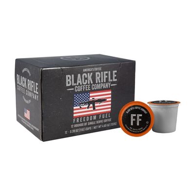 Black Rifle Coffee Company Freedom Fuel (Dark Roast Coffee Pods) Single Serve Pods, Dark and Bold Flavor, Helps Supports Veterans and First Responders, 12 Count