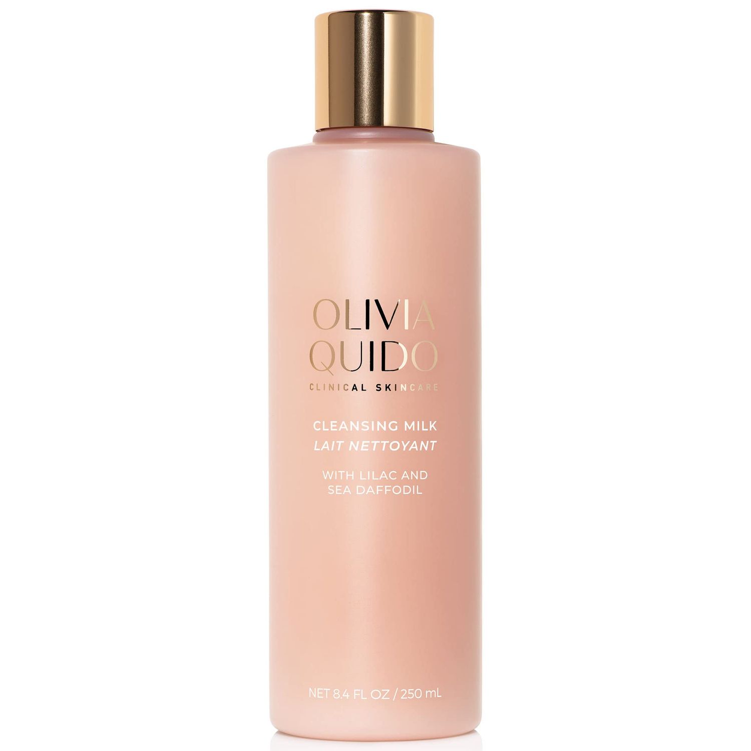 OLIVIA QUIDO Skincare Cleansing Milk (8.4 fl oz) Hydrating Facial Cleanser with Sea Daffodil and Lilac Extracts for Daily Skin Care, Anti-Aging Face Wash for Oily Skin, Dry Skin, and Other Skin Types
