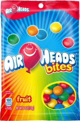 AirHeads Bites Candy Peg Bag, Fruit, Party, 6 Ounce
