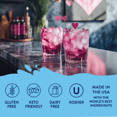 Jordans Skinny Mixes Sugar Free Syrup - Love Potion Flavor, Keto, Low Carb, Zero Calorie, Gluten-Free, Fruit Water Enhancer & Drink Mix for Iced Tea, Lemonade, Cocktails, 25.4 fl oz (Sour Watermelon)