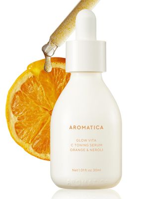 AROMATICA Glow Vita C Toning Serum Orange &amp; Neroli 30ml/1.01 fl. oz - Orange Vitamin C Serum for Face with Hyaluronic Acid For Sensitive Skin