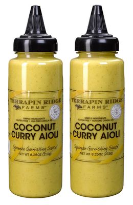 Terrapin Ridge Farms Coconut Curry Aioli Sauce - Two 8.25 Ounce Squeeze Bottles