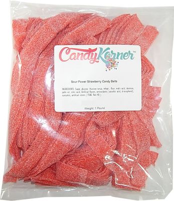 SourPower Sour Belts Strawberry 1 Pound (16 OZ)