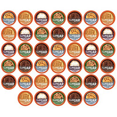 Cookie Jar Assorted Flavored Coffee Pods for Keurig K Cup Brewers, 40 Count Variety Pack - Flavored Coffee Sampler with Multiple Delicious Options