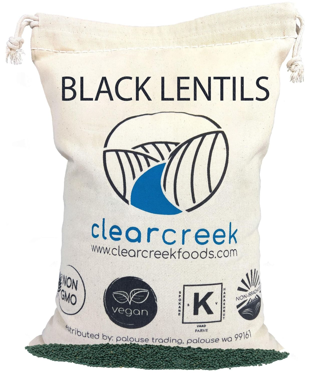Black Lentils Caviar or Beluga Lentils 4 lbs Non-GMO Kosher Vegan Non-Irradiated