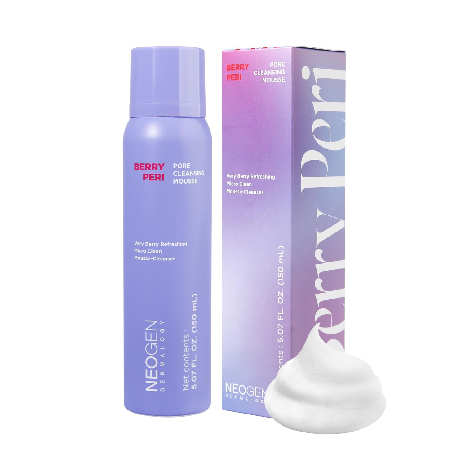 DERMALOGY by NEOGENLAB NEOGEN BERRYPERI PORE CLEANSING MOUSSE 5.07 oz / 150ml
