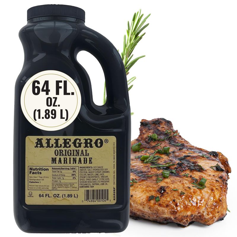 ALLEGRO - The Marinate Everything Marinades Perfect Marinades for Meat &amp; Veggies Marinade for Grilling, Roasting &amp; Cooking Kosher &amp; Gluten Free 64 Oz (Pack of 1) - Original