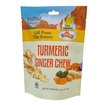 615 Plus Ginger Candy Chewy Ginger Chew (Turmeric, 5.0 Ounce, Pack of 1)
