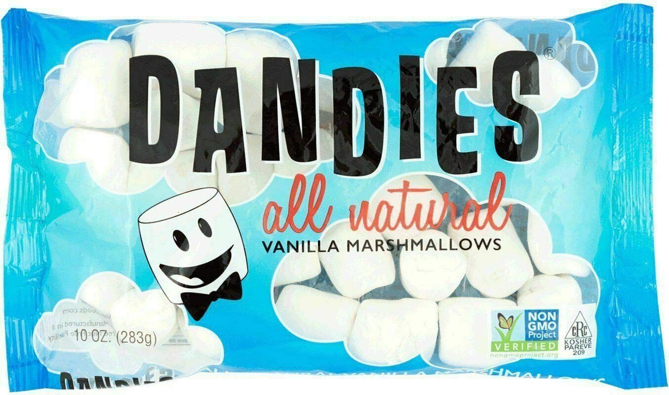 Dandies - Vegan Marshmallows, Vanilla, 10 Ounce (Pack of 5)