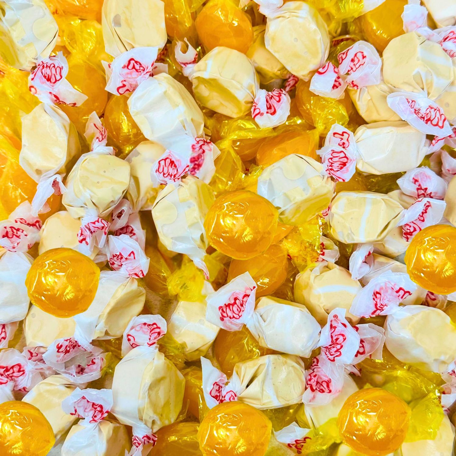 Assortit Butterscotch Lovers Candy Mix - Hard Candy &amp; Soft Saltwater Taffy Variety, Individually Wrapped, Gluten &amp; Peanut-Free, 130 Pieces, 2 Lb Bag - Old-Fashioned Treats for Gifting &amp; Snacking
