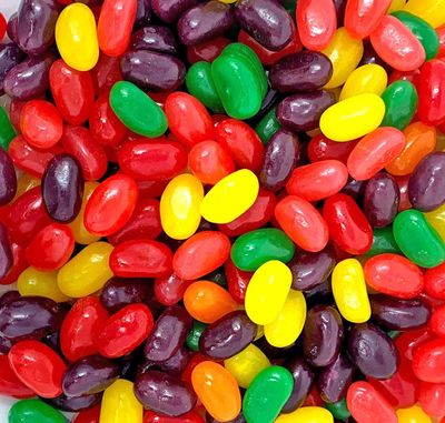SweetGourmet Jumbo-Sized Assorted Jelly Beans, 6 Fruit Flavors Bulk Candy, 1 Pound