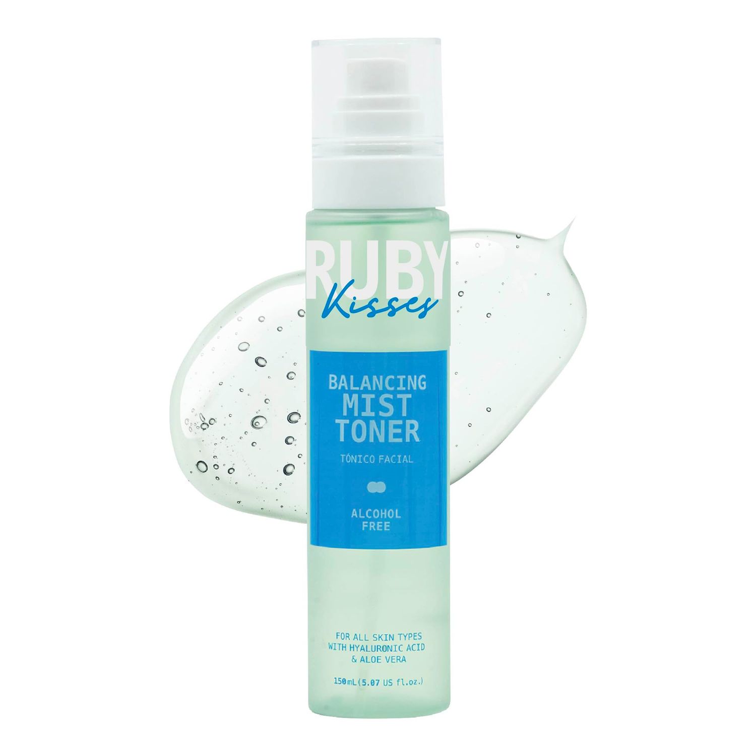 Ruby Kisses Balancing Face Mist Toner, Hydrating for Sensitive, All Skin Types, Light &amp; Fresh Spray-on Toner, Reduce Redness &amp; Inflammation, Alcohol Free, Made in Korea