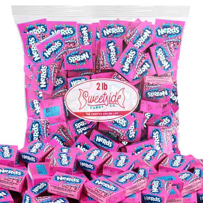 Strawberry Box Candy, 2LB Pack of NerdsCandy Bulk for Sweet Snacking, Ideal Theater Box Candy for Movie Nights, Parties, and Special Occasions, Perfect Movie Theater Candy Boxes for All Ages