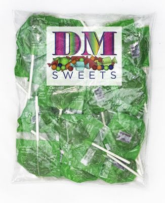 Caramel Apple Pops - 1 lb of Tart Green Apple Sweet Caramel Covered Lollipops