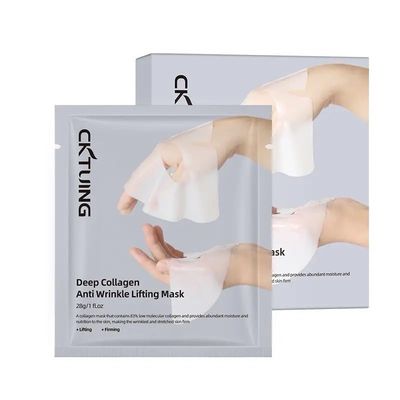 CKTUING Deep Bio-Collagen Korean Face Mask Anti-Wrinkle Lifting Facial Sheet Masks Hydrating Face Mask for Women Skincare Daily Skin Care Glow Mask, 2,160,000ppb Parts Per Billion 5 in a Pack