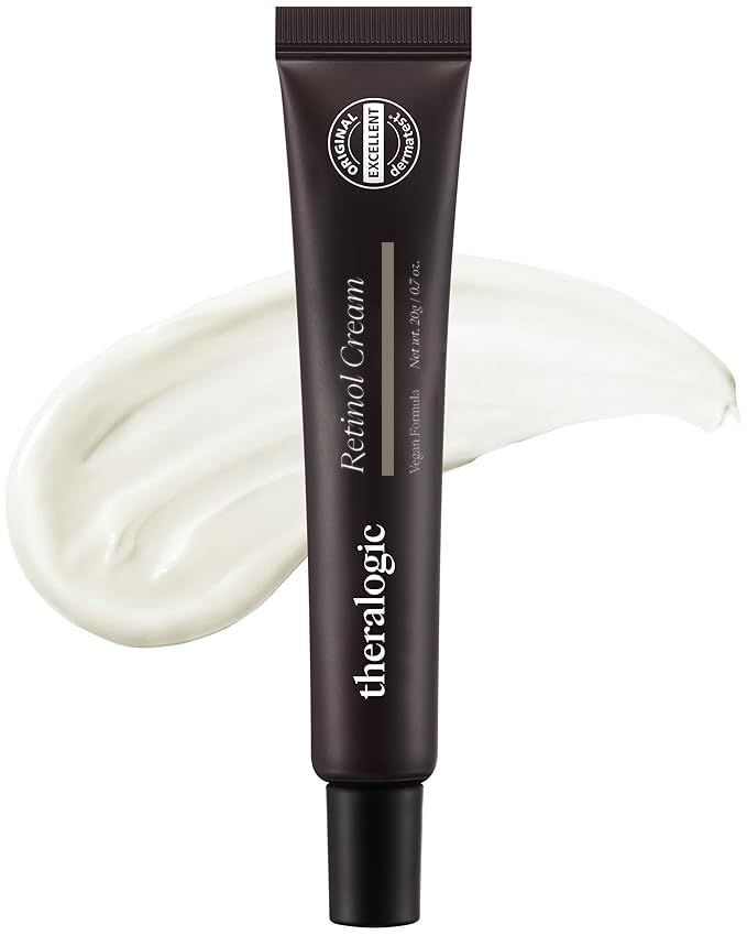 theralogic Retinol Cream - Korean Retinol Vitamin A Face Moisturizer - Lifting, Skin Renewal and Wrinkle Improvement Night Treatment with Peptides - Dermatologically Tested, Vegan Formula, 0.7 oz.