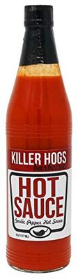 Killer Hogs Hot Sauce Grill and BBQ Hot Sauce with the Right Amount of Kick Aged Red Peppers, Tangy Vinegar, and Garlic 6 Ounces