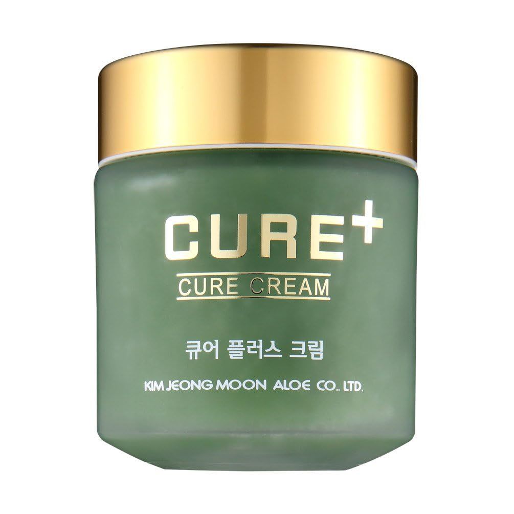 Cure Calming Daily Face Moisturizer for Women, 2.82 oz (80g), Soothing Korean Skincare Aloe Vera Gel for Face, Hydrating Solid Face Cream for Dry Skin. Cure Plus Cream