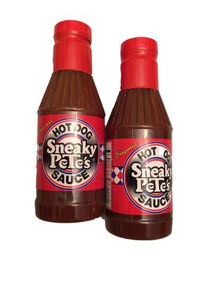 Sneaky Petes Original World Famous Hot Dog Sauce - (2pk - 16 Oz. Each) - For Hot Dogs, Hamburgers, Chicken, and More