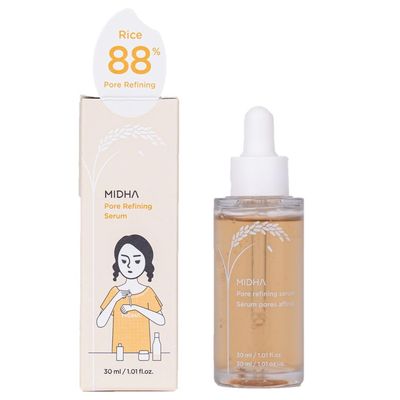 MIDHA Pore Refining Serum to control enlarged pores and make smooth skin texture, PHA, vegan