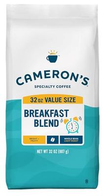 Cameron&#39;s Coffee Roasted Whole Bean Coffee, Breakfast Blend, 32 Ounce