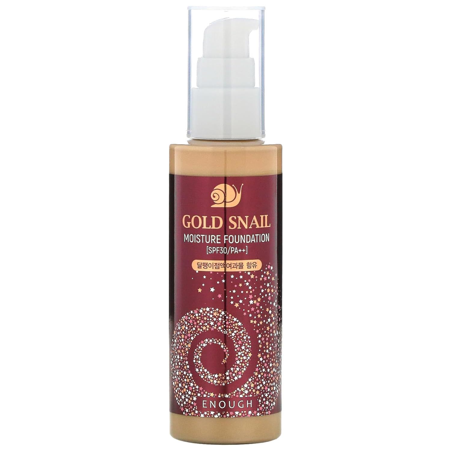 Enough Gold Snail Moisture Foundation (21 Transparent Beige, 3.38 fl oz)
