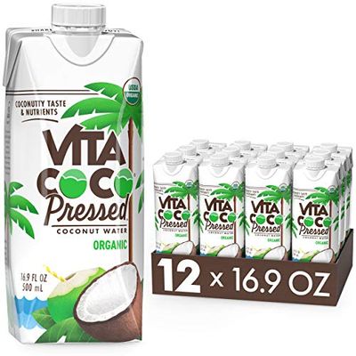 Vita Coco Organic Coconut Water, Pressed, More &quot;Coconutty&quot; Flavor, Natural Electrolytes, Vital Nutrients, 16.9 Fl Oz (Pack of 12)