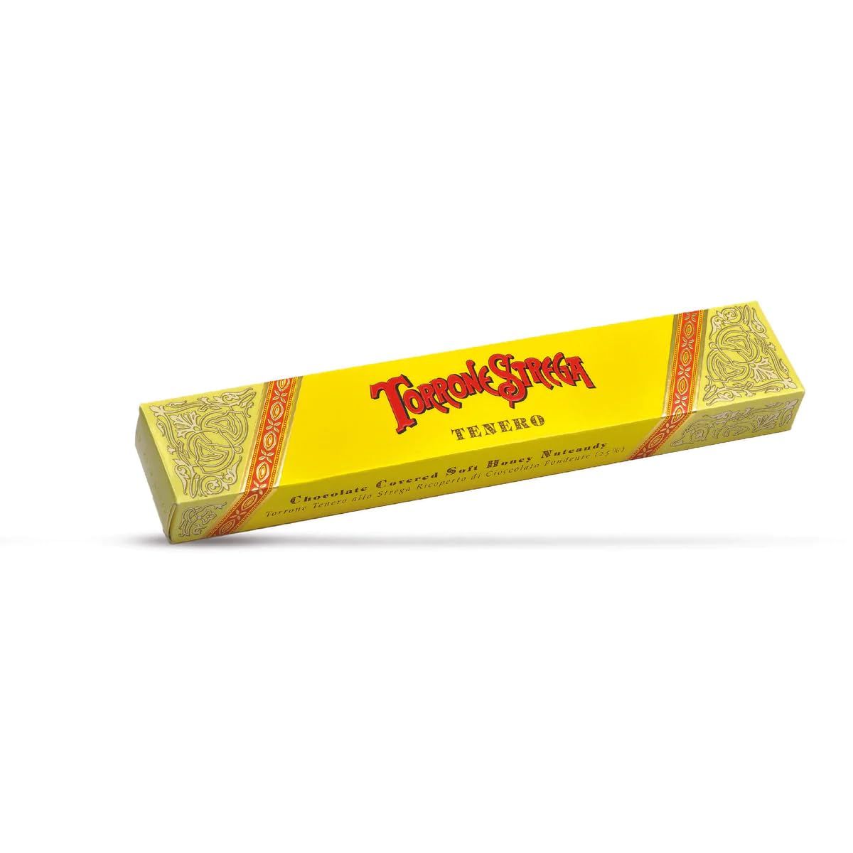 Torrone Strega: Tenero Dark Chocolate Covered Italian Soft Nougat Candy (5.3 oz)