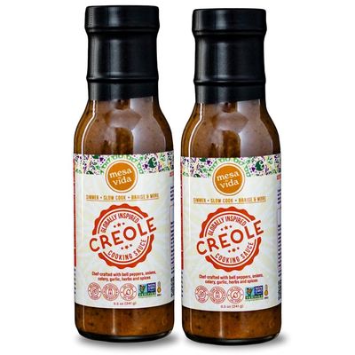 Globally Inspired Starter Sauce Cooking Sauce Plant-Based Oil Free Healthy Pantry Staples (Creole Flavor Starter Sauce, 2 pack)