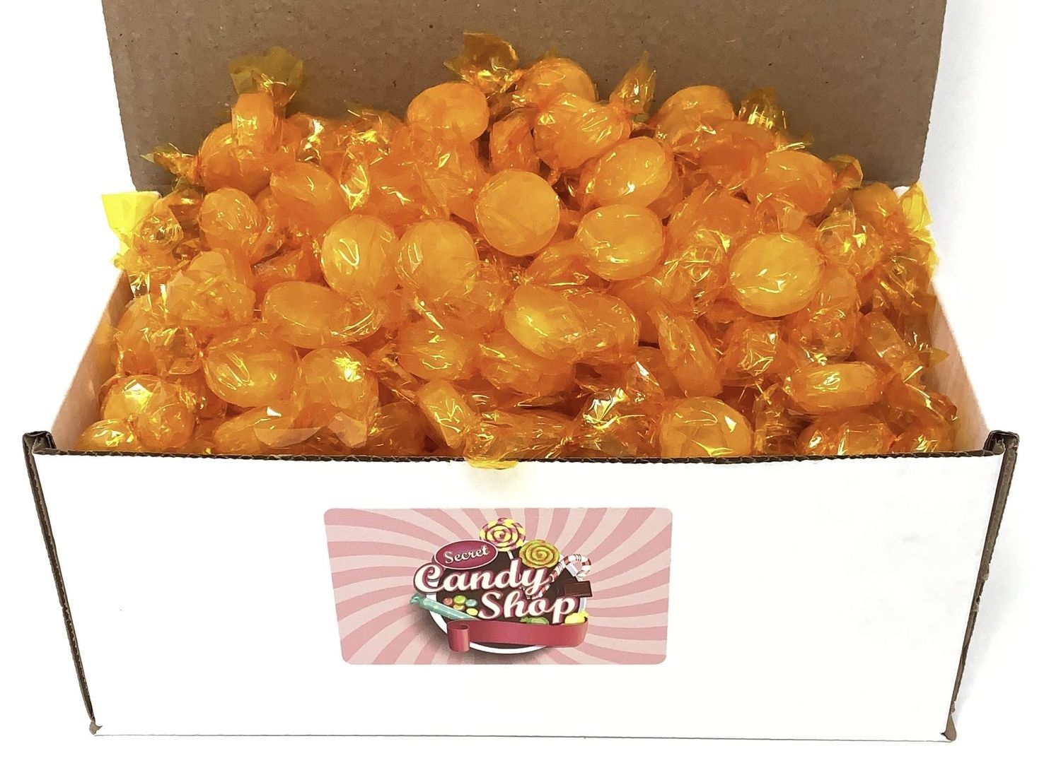 SECRET CANDY SHOP Columbina Butterscotch Buttons Discs Candy in Box, 4lb (Individually Wrapped)