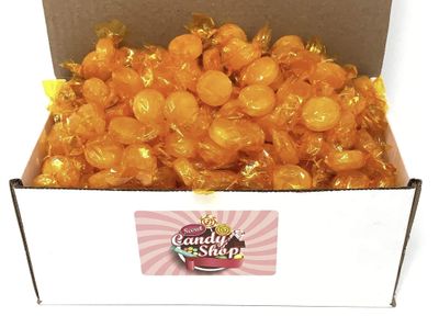 SECRET CANDY SHOP Columbina Butterscotch Buttons Discs Candy in Box, 4lb (Individually Wrapped)