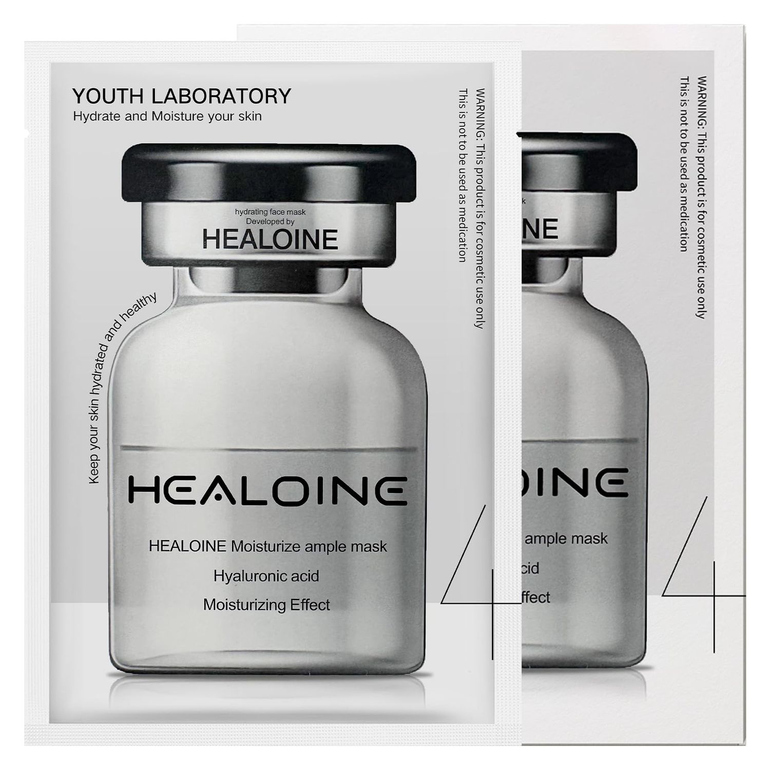 HEALOINE Hyaluronic Acid Face Mask with Niacinamide, Overnight Facial Mask Even Skin Tone Face Mask for Women, Hydrating, Moisture, Elasticity for All Skin Types Korean Skin Care 30g10 ea