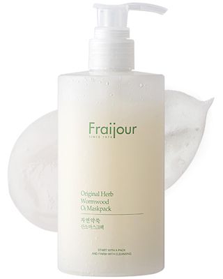 Fraijour Herb Wormwood O Mask Pack - Korean Oxygen Bubble Face Mask for Sensitive, Oily &amp; Acne-Prone Skin, Exfoliating with AHA BHA, Tea Tree &amp; Peppermint, Smooths &amp; Refreshes, 10.1 fl.oz.