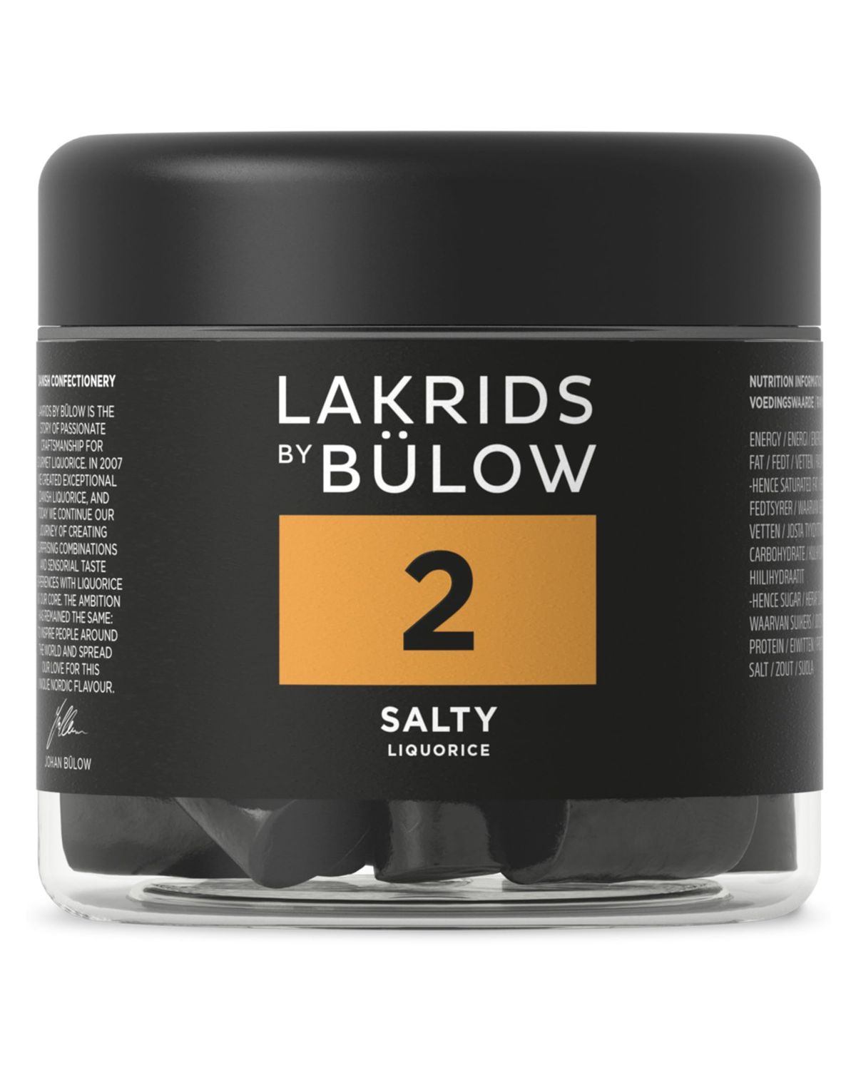LAKRIDS BY BLOW - 2 - Salty Licorice - 5.29 OZ - Vegan Salmiak Licorice from Scandinavia - Gluten Free &amp; Gelatine Free - Swedish Candy Alternative