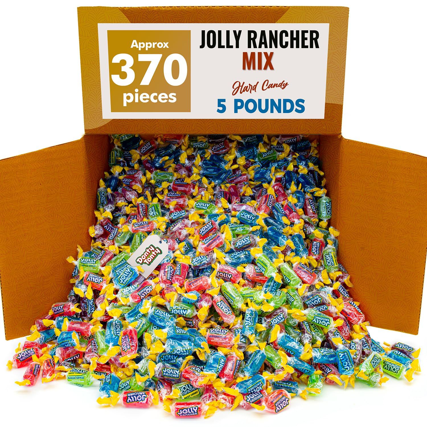 JOLLY RANCHER Hard Candy ASSORTED Mix 5 lb - Bulk Candy, 5 Original Flavors (Watermelon, Blue Raspberry, Cherry, Green Apple, Grape)